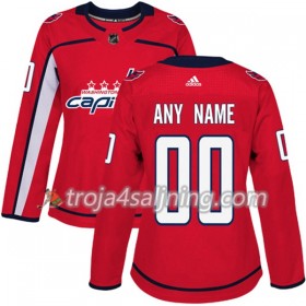 Washington Capitals tröja Customized Röd 2017-2018 Adidas Authentic - Dame NHL Tröjor